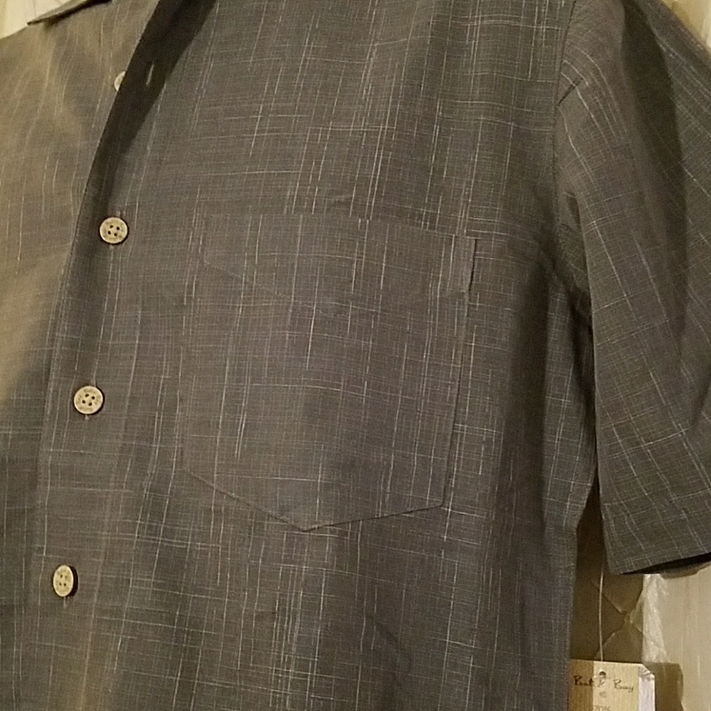 Batik Bay grey button down shirt, size S - Picture 2 of 3